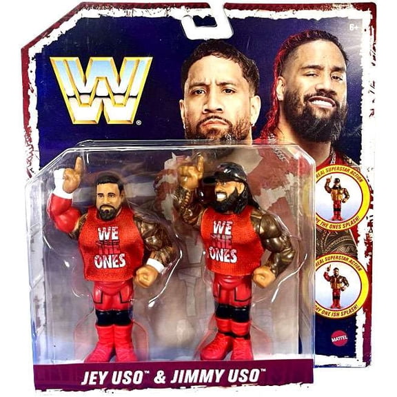 WWE Wrestling Retro Jey Uso & Jimmy Uso Action Figure 2-Pack