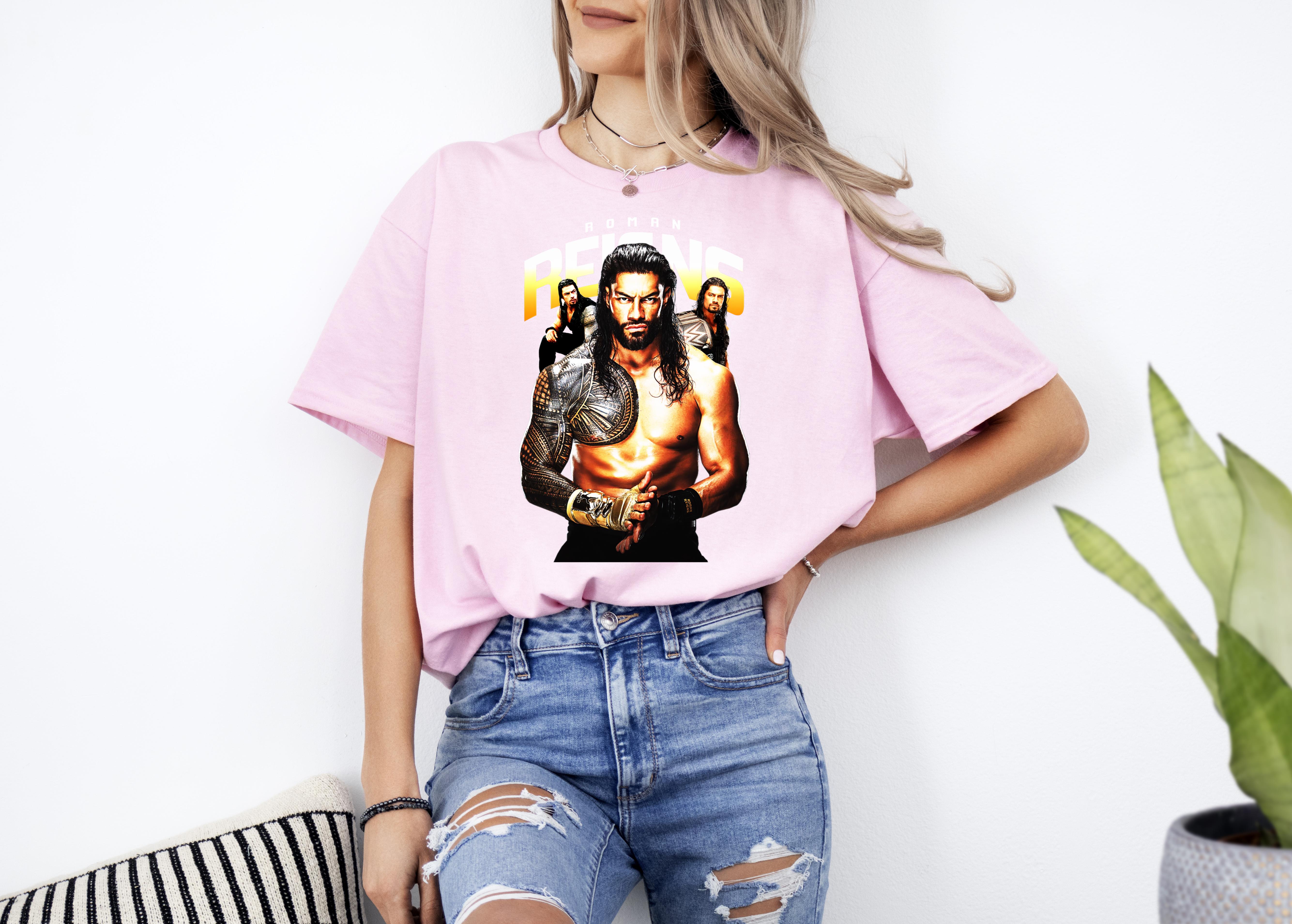 WWE Wrestling SUPERSTARS ROMAN REIGNS Heavy Cotton Quality TShirt Up