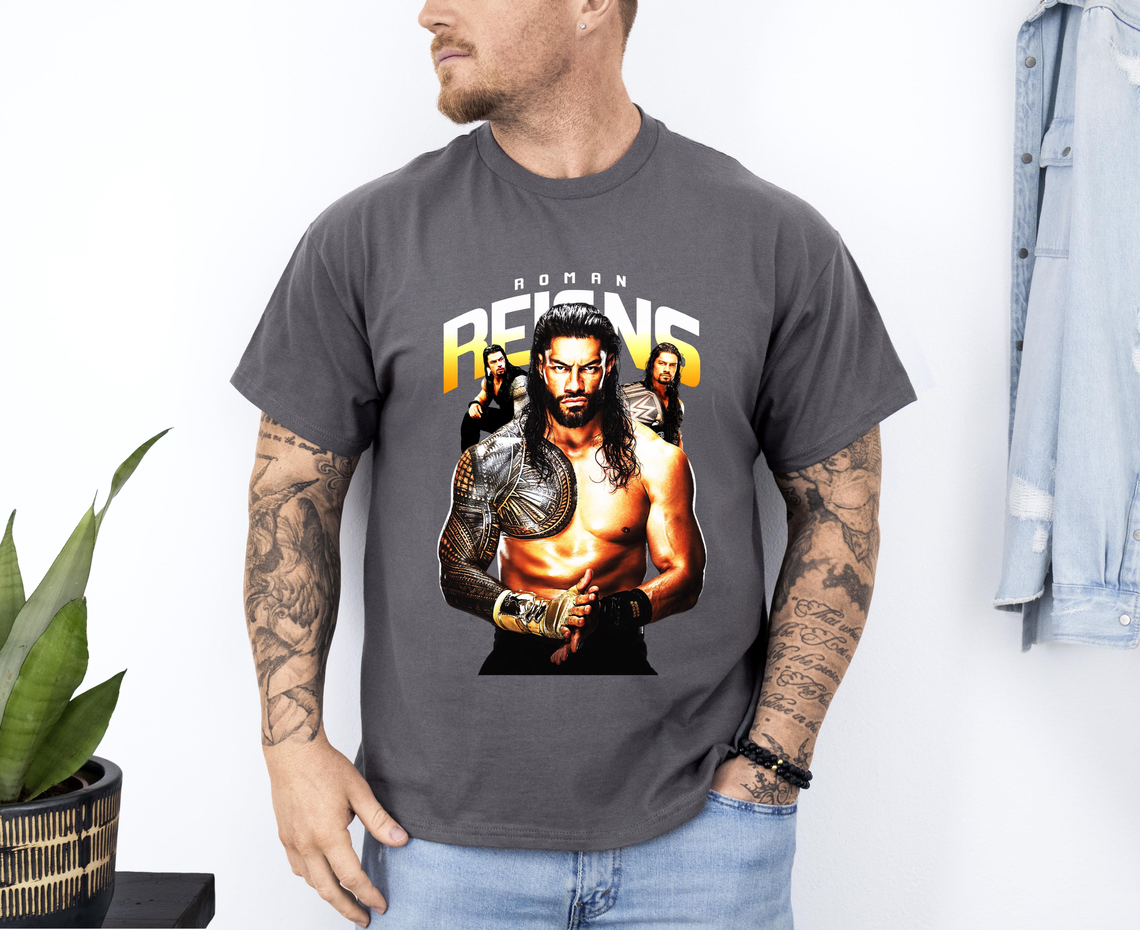 WWE Wrestling SUPERSTARS ROMAN REIGNS Heavy Cotton Quality TShirt Up