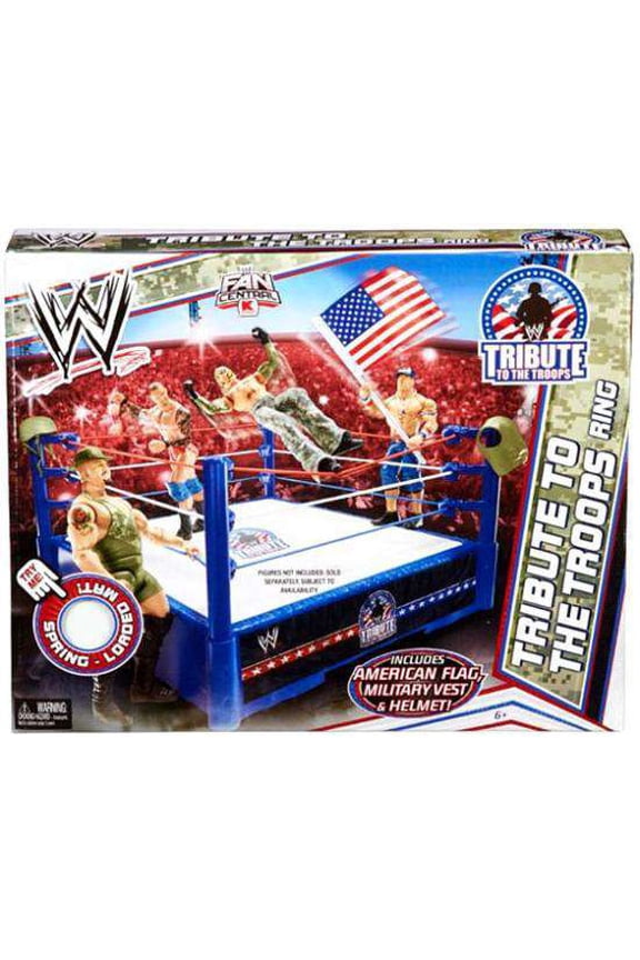 WWE Wrestling Superstar Rings Tribute To The Troops Ring Action Figure Playset