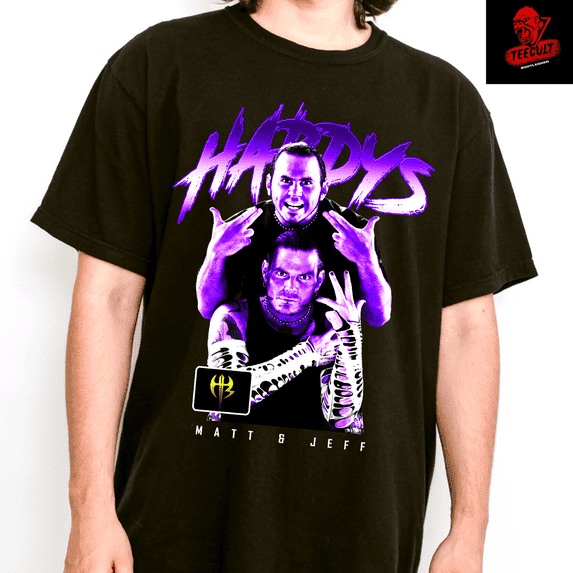 WWE Wrestling Superstars HARDY BOYZ Heavy Cotton Quality Print T-Shirt S-3XL,Black Color,Size XL