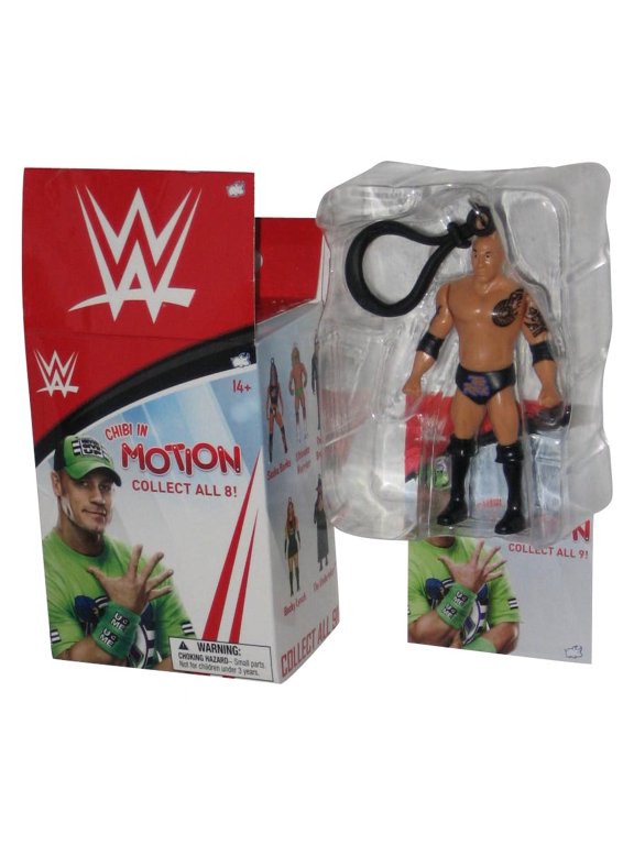 WWE Wrestling The Rock Chibi In Motion Bullsi Toy Keychain