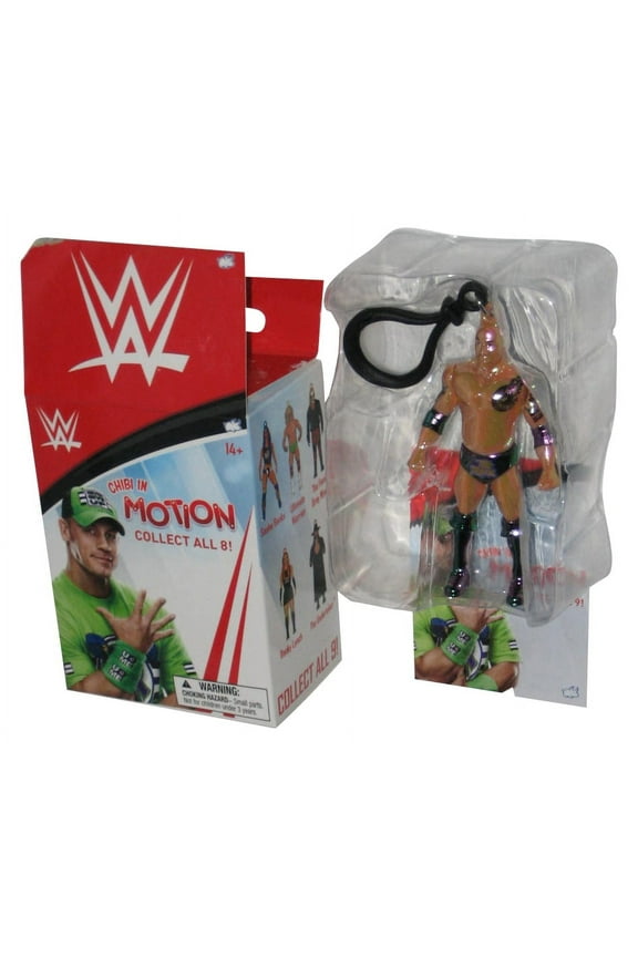 WWE Wrestling The Rock Metallic Version Chibi In Motion Bullsi Toy Mini Figure Keychain