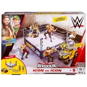 WWE Wrestling Wrekkin' Icon vs Icon Ring Playset (Includes: John Cena & Roman Reigns)