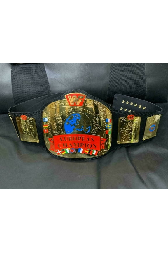 WWF EUROPEAN CHAMPIONSHIP BELT WWE HEAVYWEIGHT EU WRESTLING CHAMPIONSHIP TITLE