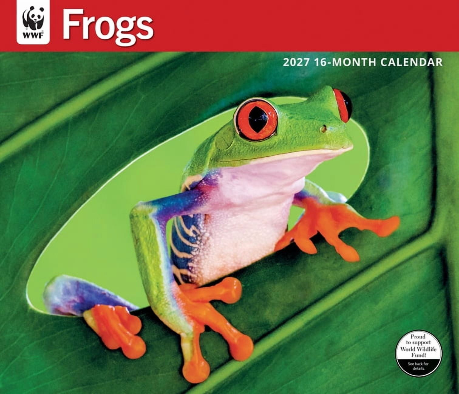 WWF Frogs 2027 Deluxe Wall Calendar, (Paperback)