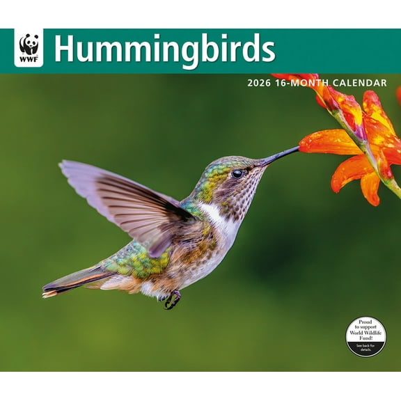 WWF Hummingbirds: 12x14 Deluxe Wall, (Paperback)