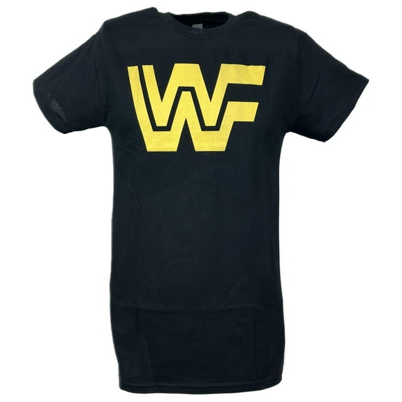 WWF Retro Gold Logo Nostalgia Black T-shirt