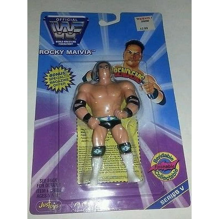 『WWF』THE ROCK フィギュア WWF The Rock Bend-Ems Series V 5 Just Toys Action Figure