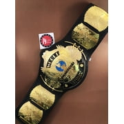 WWF Thick Unisex Cowhide Leather Championship Belt, Classic Gold, Adult Size