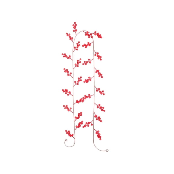 WWG Artificial Berry Vine Garland, Faux Wisteria Hanging Vines, Bendable Iron Wire Frame, Lifelike Handcrafted Berries, Fade Proof Reusable Greenery for Christmas Tree, Mantel, Stair Railing Decor