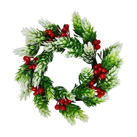 WWG Candle Ring, Plastic Candle Wreath for Dining Table, 7.87 Inch Diameter, Festive Decoration for Party, Home, Fireplace, Includes 1 Piece, Versatile Candle Holder for Cylindrical Candles