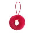 thumbnail image 1 of WWG Christmas Tree Ornaments, Festive Hanging Decorations with Resin Santa Claus, Snowman, Mini Tree and Cake Patterns, Soft Faux Polyester Ball with Hanging Cord, for Christmas Tree, Wreath, 1 of 7