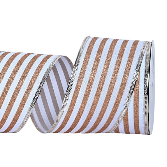 WWG Cloth Ribbon, Flexible Pliable Holiday Ribbon, Sturdy Long Lasting, Effortless to Cut, Decorative for Gift Boxes, Wreaths, Fences, Christmas, Home, Party, Gift Packaging, Includes 1 Roll