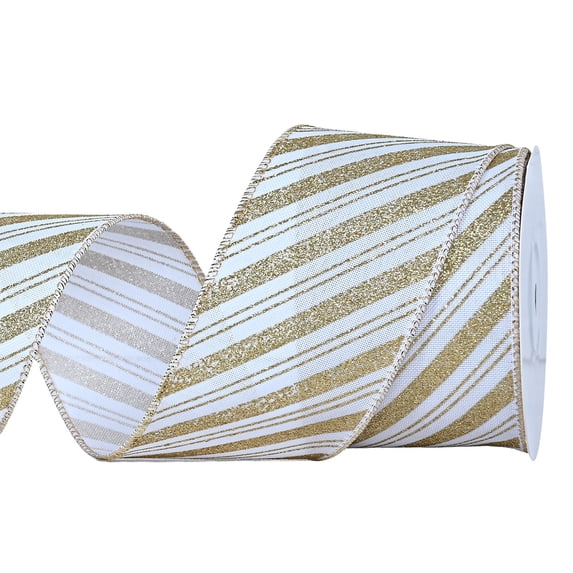 WWG Cloth Ribbon, Flexible Pliable Holiday Ribbon, Sturdy Long Lasting, Effortless to Cut, Decorative for Gift Boxes, Wreaths, Fences, Christmas, Home, Party, Gift Packaging, Includes 1 Roll