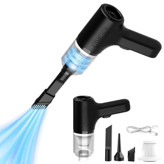 WWG Cordless Handheld Vacuum Cleaner, Stick Vacuum for Home, Lightweight Portable Vacuum for Hardwood Floors, with Multifunctional Brush and Blowing Nozzle, Includes Long Tube and Filter Cartridge