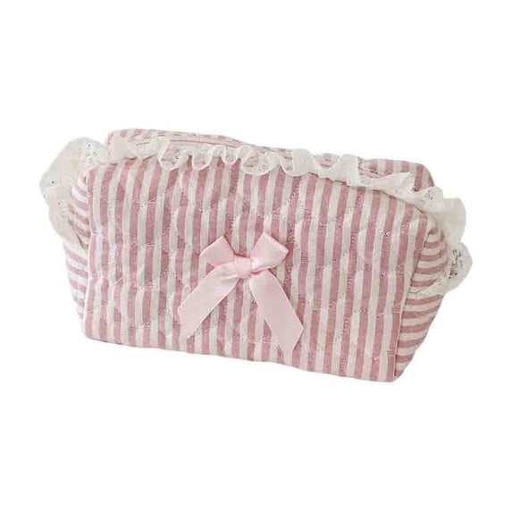 WWG Floral Lace Storage Pouch, Versatile Stationery and Cosmetic Organizer, Polyester Spandex Construction, Compact Portable Size, Sturdy Zipper, Wipeable Fabric, for Indoor Dorm Travel