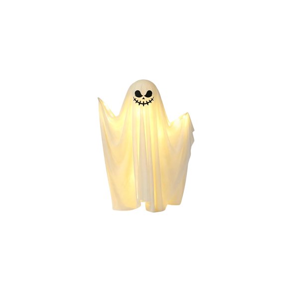 WWG Halloween Ghost Decoration Kit, Glowing Ghost Decor, 33.46in Tall, Polyester Fabric, with LED String Lights, Balloons, Facial Expression Stickers, Ghost Cloth for Indoor Outdoor Halloween Decor
