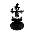 thumbnail image 1 of WWG Halloween Wooden Candle Holder, Spooky Silhouette Candlestick Holders for Tea Lights, Solid Wood Tabletop Decor with Hollow Cutout Projection for Fall Decorations, Birthday Gifts for Women, 1 of 6