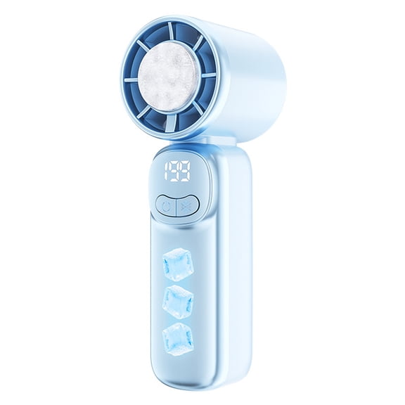 WWG Handheld Mini Fan, Portable Rechargeable Personal Fan, Built in Semiconductor Cooling, Strong Airflow, 5 Wind Speeds, LED Digital Screen, USB C Charging, Compact Design for Travel Camping