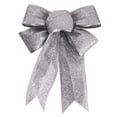 thumbnail image 1 of WWG Large Fabric Christmas Bow, Festive Hanging Bowknot Ornament, 18 x 16 cm, Thickened Satin Material, Reusable Holiday Decor, for Christmas Tree Wreath Garland Party Home Decor, Includes 1 Bow, 1 of 6