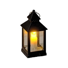 WWG Mini LED Night Light, Portable Battery Operated Lantern, Smokeless Flickering Flame, Compact Hanging Design with Metal Ring, Replaceable Batteries, Warm Yellow Soft Ambient Glow for Home Decor