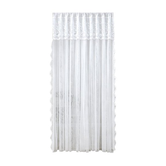WWG Polyester Door Curtain, 79x56 Inch Lace Door Curtain for Privacy, Double Layer Weave, Machine Washable, Room Divider for Bedroom Living Room Kitchen, Includes 1 Panel