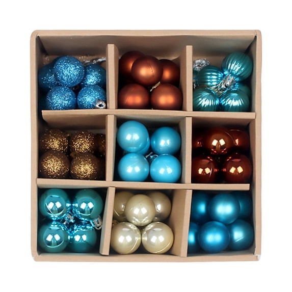 WWG Shatterproof Plastic Christmas Ornament Balls Set of 99, Hanging Tree Decorations for Tree Wreath Garland, Home Holiday Party Wedding Decoration, Includes Hanging Loop
