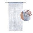 thumbnail image 1 of WWG Silver Color Color Sequined String Curtain, Glistening Thread Curtain for Indoor Outdoor, Lightweight Breathable Space Divider, Easy Install on Curtain Rod for Home Patio Gazebo Decor, 1 of 7