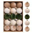 thumbnail image 1 of WWG Velvet Christmas Ball Ornaments, 6cm Festive Holiday Decor, 15PCS Set with Hanging Loops, for Christmas Tree Wreath Table Settings, Party Decorations, 1 of 9