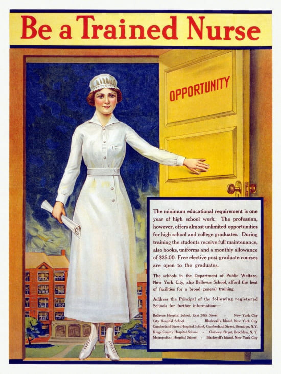 WWI Be A Trained Nurse Canvas Art - (18 x 24)