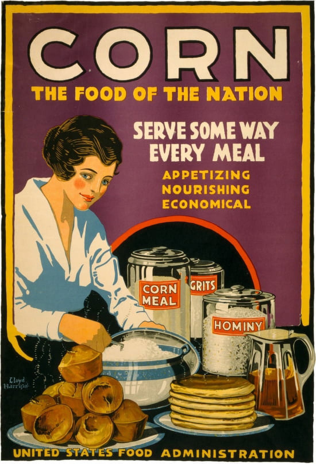 WWI Corn The Food Of The Nation Serve Some Way Every Meal Appetizing Nou Canvas Art -  (24 x 36)