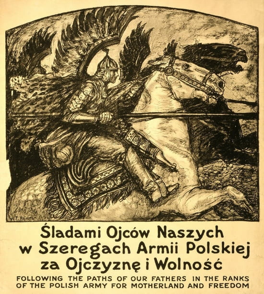 WWI Following The Paths Of Our Fathers In The Ranks Of The Polish Army Fo Canvas Art - (18 x 24)