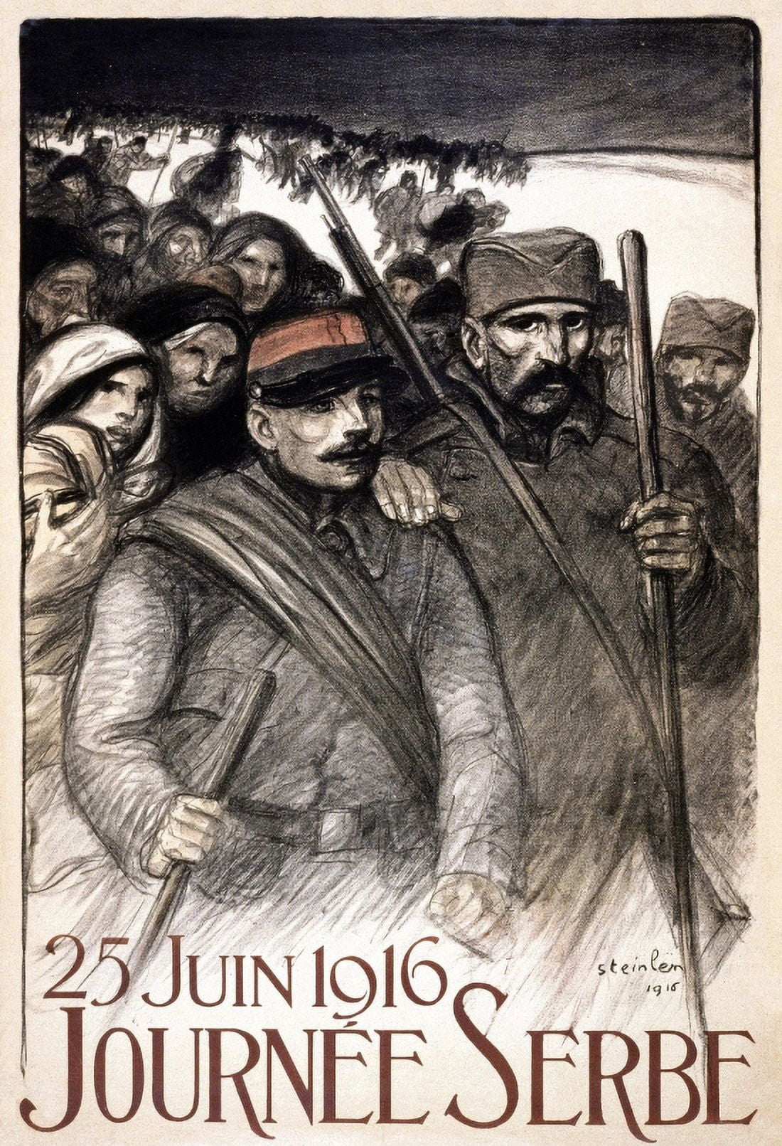 WWI France Serbia Day June 25 1916 Canvas Art - (24 x 36)