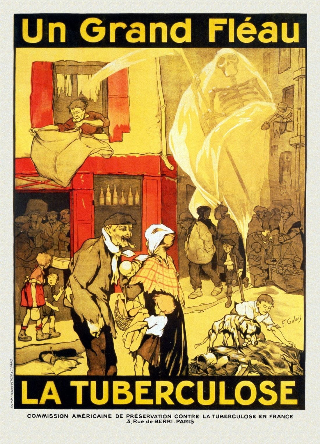 WWI France Tuberculosis A Great Plague Canvas Art - (18 x 24)