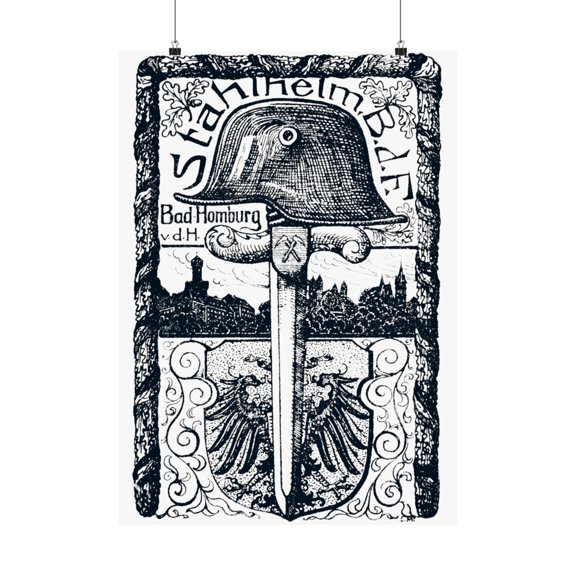 WWI Frontkaempfer Stahlhelm Veterans Patriotic German Matte Vertical Poster