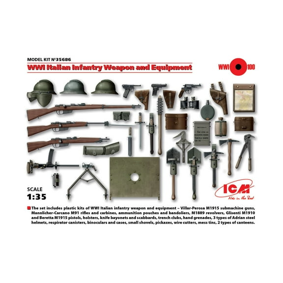 ICM WWI Italian Infantry Weapons & Equipment New