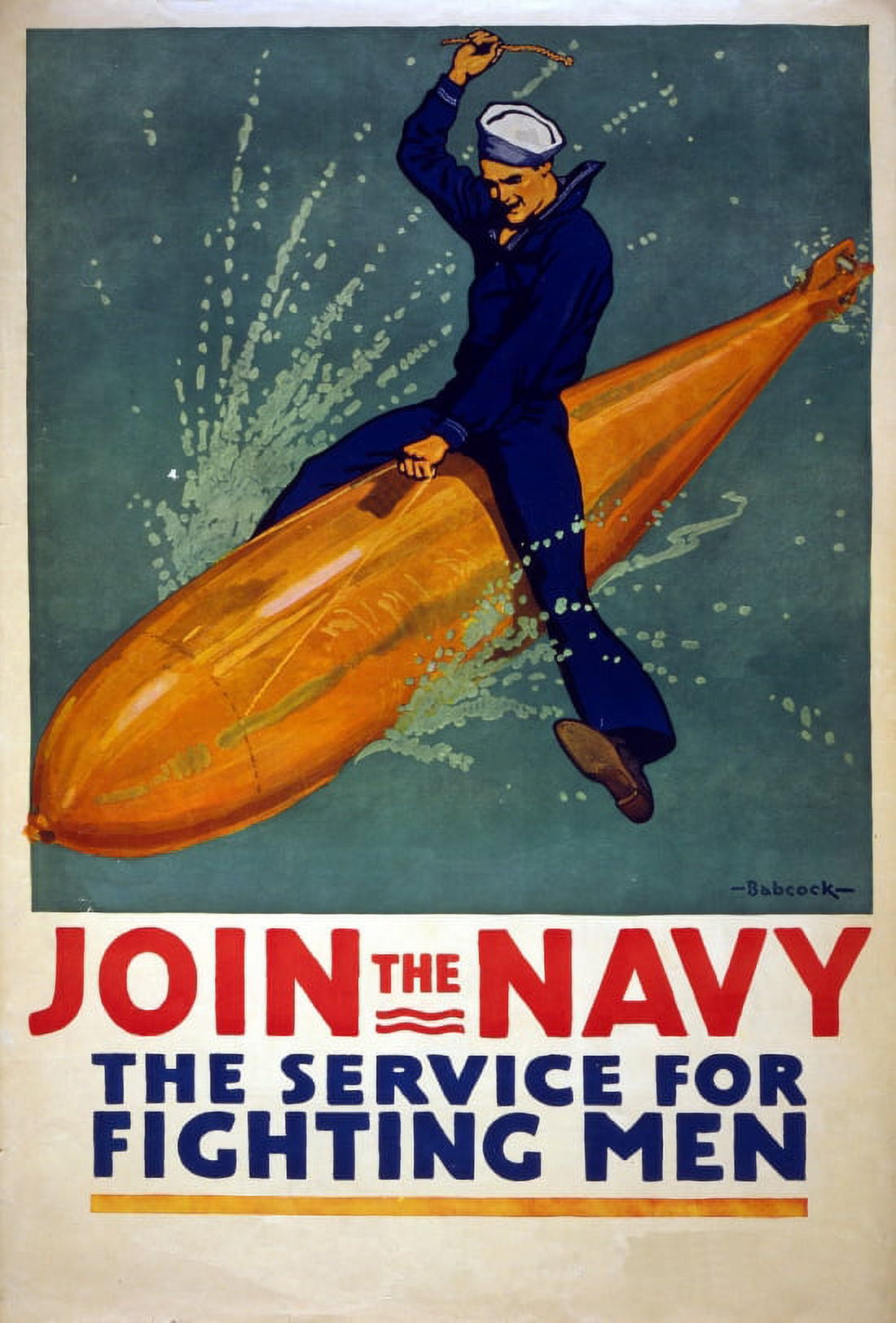 WWI Join The Navy The Service For Fighting Men Babcock Canvas Art - (24 x 36)