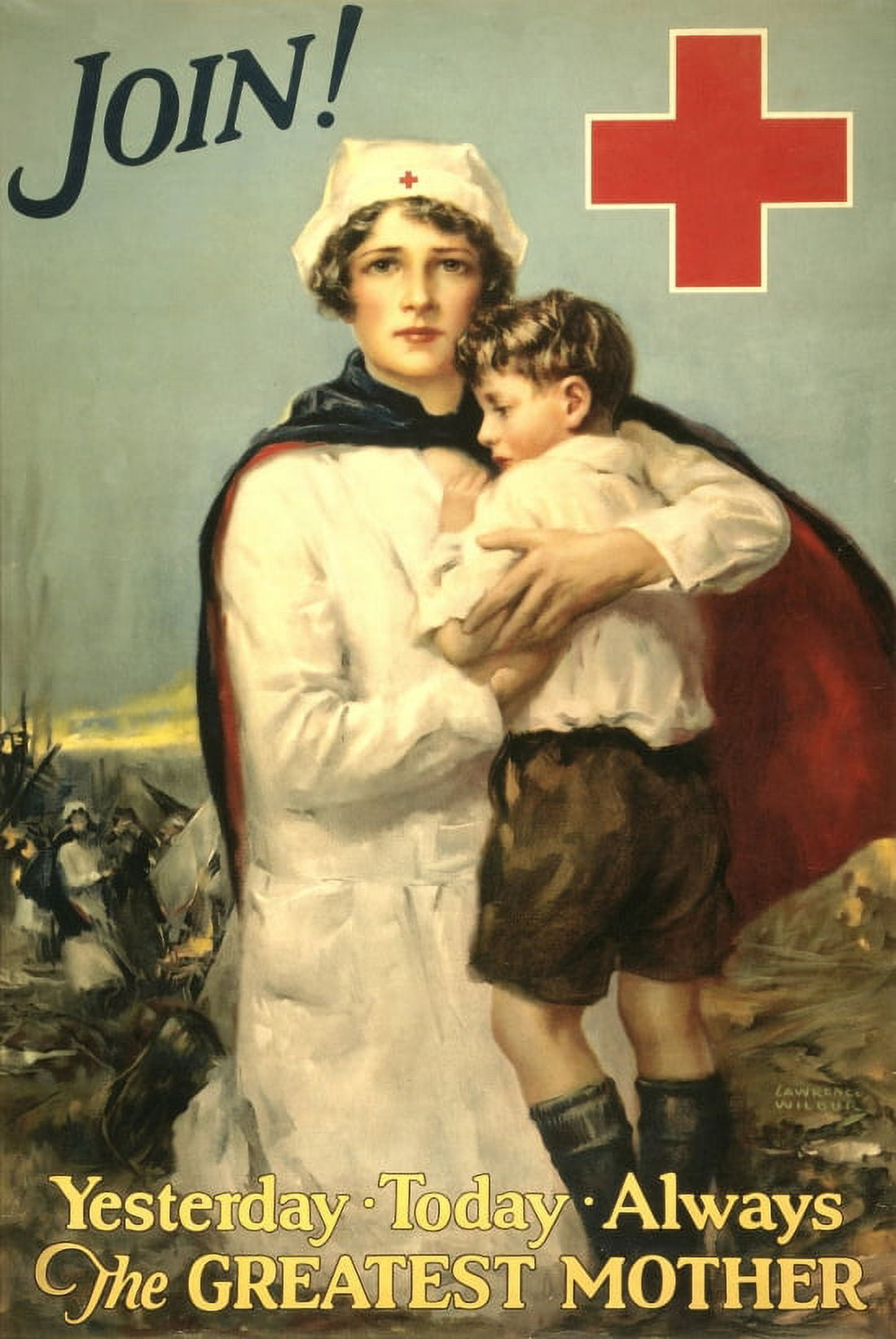 WWI Join Yesterday Today Always The Greatest Mother Lawrence Wilbur Canvas Art - (24 x 36)