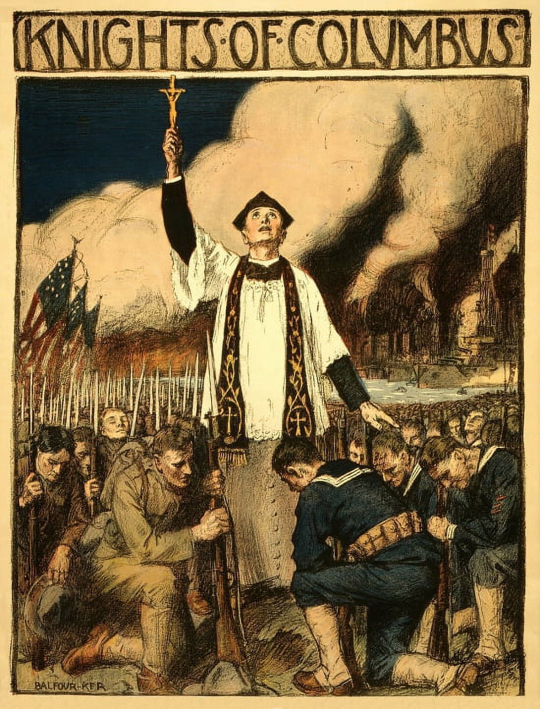 WWI Knights Of Columbus  Balfour Ker Canvas Art -  (24 x 36)