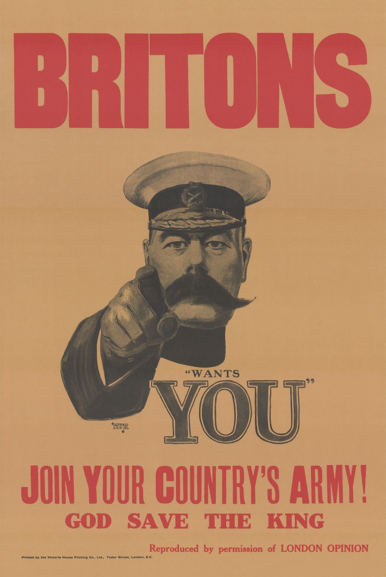 WWI Poster 1916 Kitchener Needs You Canvas Art - Alfred Leete (24 x 36)