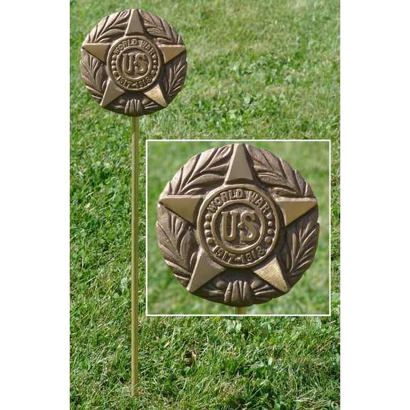 WWI Veteran Grave Marker - in Cast Bronze