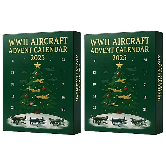 WWII Aircraft Advent Calendar 2025,24 Days of Warbirds,Christmas Countdown Calendar with Fighter Planes,Countdown Surprise Gifts for Model Collectors, History Buffs, Aviation Lovers