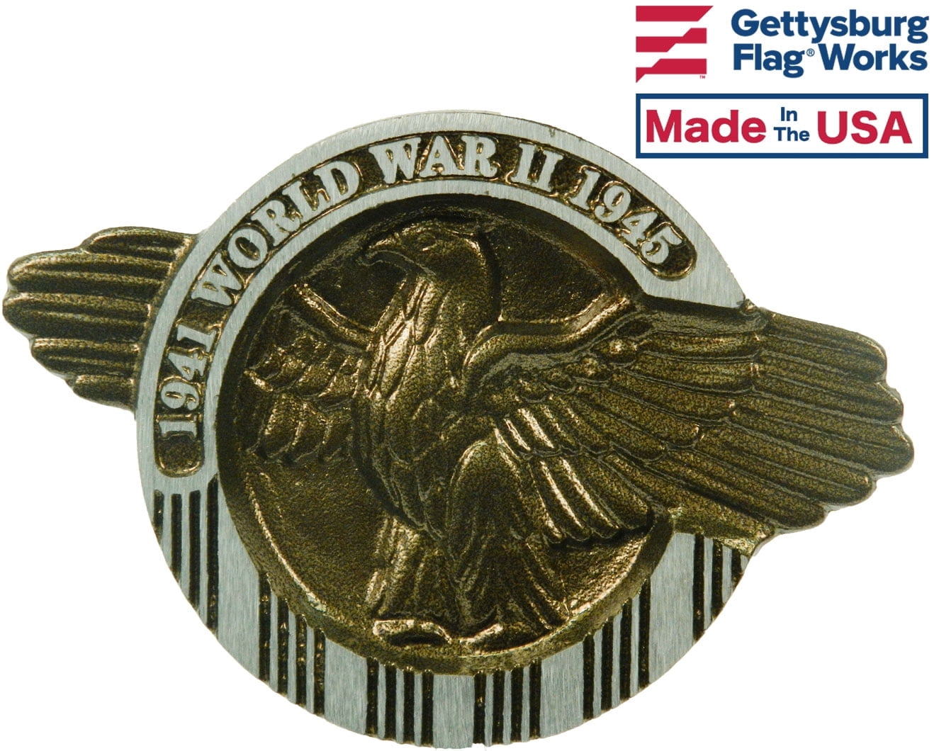 WWII Aluminum Grave Marker and Aluminum Rod, Cemetery Memorial Flag Holder, Veteran Plaque, Made in USA