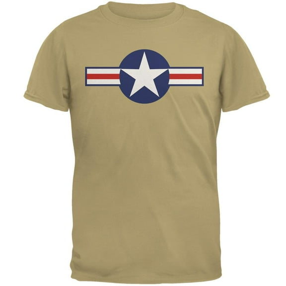 WWII Army Air Force Insignia Mens T Shirt Tan MD