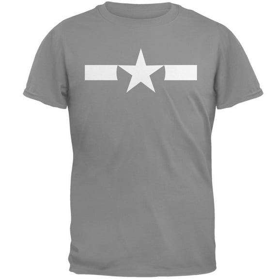 WWII Army Air Force Navy Insignia Mens T Shirt Gravel X-LG