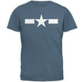 thumbnail image 1 of WWII Army Air Force Navy Insignia Mens T Shirt Indigo Blue LG, 1 of 1