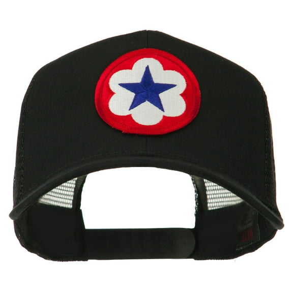 WWII Army Service Forces Patched Mesh Back Cap - Black OSFM