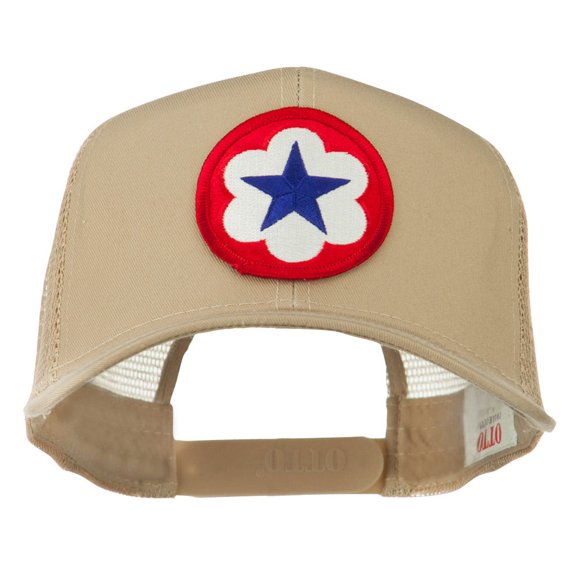 WWII Army Service Forces Patched Mesh Back Cap - Khaki OSFM