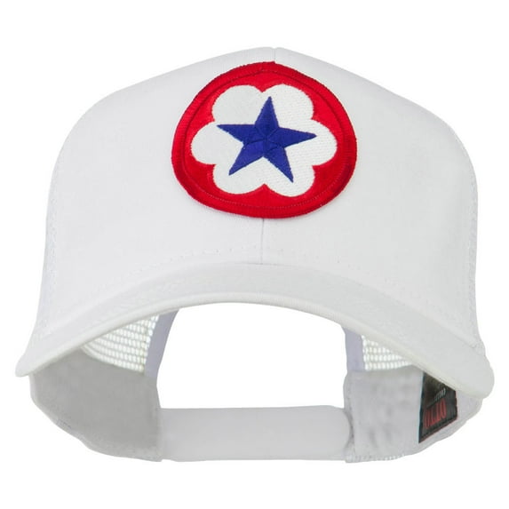 WWII Army Service Forces Patched Mesh Back Cap - White OSFM